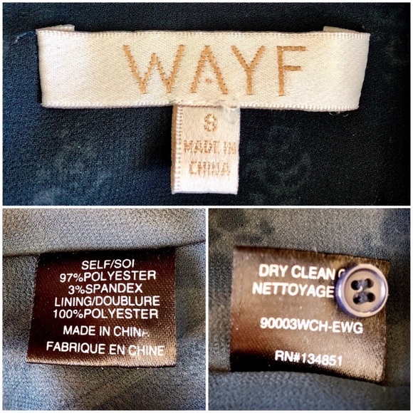 WAYF⚡️Navy Blue Rose Prints Choker Shift Dress_S - Picture 7 of 9